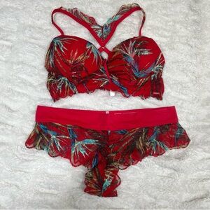 Victoria's Secret PINK Date Push Up Bra Panty Set